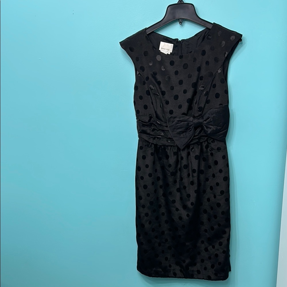 Elegant Black Polka Dot Dress